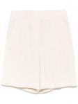 Peserico льняные шорты со складками, нейтральный - фото