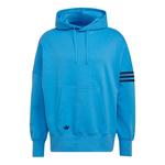 Худи Men's adidas originals Solid Color Logo Drawstring Hooded Pullover Long Sleeves Blue HM1872 - фото