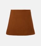 Мини-юбка из смесовой шерсти Patou, Mahogany - фото