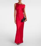 Открытое платье сзади Norma Kamali, Tiger Red - фото 2