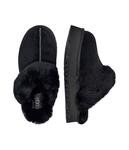 Кожаные тапочки дискета Ugg, черный - фото 4