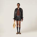 Куртка из кожи наппа plongé MIU MIU, черный - фото 2