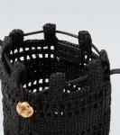 Сумка-кроссбоди из рафии с логотипом Paula's Ibiza Loewe, черный - фото 4