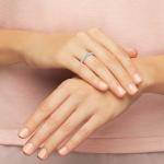 Матричное кольцо Swarovski - фото