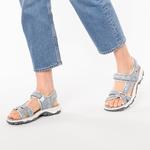 Походные сандалии Rieker, цвет Dusty blue/Light blue - фото 2