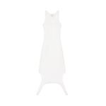 Платье Courrèges Reversed Rib Knit Long Dress Heritage White, белый - фото