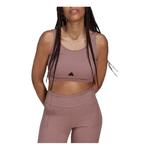 Свитер с укороченным топом в рубчик Adidas, фиолетовый - фото 2