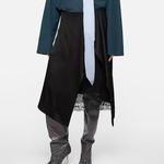 Многослойная сатиновая юбка Acne Studios, черный - фото 2