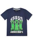 Футболка Minecraft с рисунком Крипера синего цвета Minecraft - фото