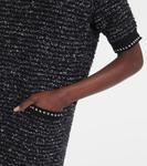 Мини-платье из твида с добавлением хлопка Thom Browne, черный - фото 5