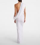 Платье макси из драпированного джерси Aiba Christopher Esber, белый - фото 3