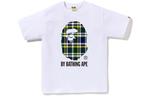Футболка BAPE Check By Bathing Ape A Bathing Ape, белый/красный - фото 4