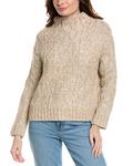Свитер Vince Textured Cable Funnel из смесовой шерсти - фото