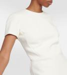 Платье миди из крепа VICTORIA BECKHAM, белый - фото 4