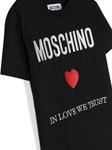 Moschino Kids футболка с вышитым логотипом, черный - фото 3