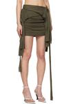 Мини-юбка цвета хаки с драпировкой Ottolinger - фото 2