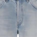 Шорты с вышитым логотипом и эффектом поношенности CELINE, синий - фото 4