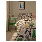 Комплект постельного белья из 3 предметов IKEA BRUKSVARA, 150x200 см, цвет multicolour/floral pattern - фото 2
