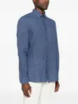 Льняная рубашка Zegna, синий - фото 3