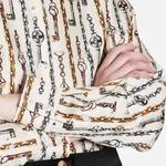 Рубашка женская Louis Vuitton, белый / золотой / серый - фото 5