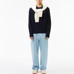 Свитер с вышитым логотипом LACOSTE, синий - фото 3