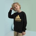 Детская толстовка Adidas, черный/золотой - фото 2