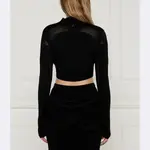 Укороченная блузка Patrizia Pepe, черный - фото 3