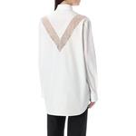 Рубашка женская Burberry с узором на плечах, белый - фото 3