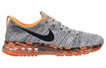 Кроссовки Nike Flyknit Max Wolf Grey Black Orange, серый - фото 2
