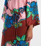 Платье макси из шелкового атласа с принтом Alémais, Azalea - фото 5