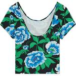 Топ с пионами KENZO, белый - фото 4