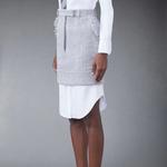 Твидовый мини-юбка THOM BROWNE, серый - фото 6