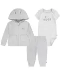 Комплект для мальчиков: куртка, боди и штаны, 3 предмета Huggies, серый - фото