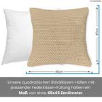 Наволочка wometo Strick mit Füllung, бежевый - фото 5