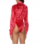 Боди из эластичного бархата Y/Project, красный - фото 3