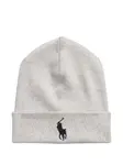Шапка бини с логотипом Polo Ralph Lauren, серый - фото