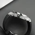 Часы Casio G-Shock Analog-Digital 2100 Series, арт. GA-2100-1A1, 48.5 мм, черный/серебристый/стразы - фото 5