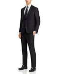 Костюм Capri Black Textured Solid Slim Fit Canali, черный - фото 2