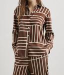 Рубашка Elias с коричневым линейным рисунком Rails - фото 4