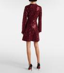 Мини-платье Safia с пайетками Simkhai, Dark Wine - фото 3