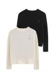 Свитер Polo Club, Black/Wool White - фото