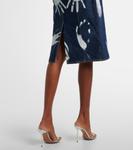 Платье миди из денима без бретелек с принтом Area, Dark Blue - фото 5