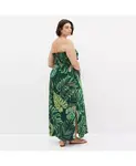 Платье макси Plus Size Peta Palm CITY CHIC, зеленый - фото 2