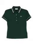 Рубашка поло с вышитым логотипом Lacoste, зеленый - фото