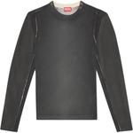 Джемпер с эффектом выцветания DIESEL, черный - фото 3