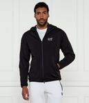 Толстовка с логотипом Ea7 Regular Fit на молнии, черный / белый - фото