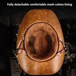 Полушлем мотоциклетный YIYHFKM мужской, черный / коричневый - фото 6