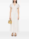 ROTATE BIRGER CHRISTENSEN платье макси с V-образным вырезом, белый - фото 2