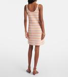 Вязаное хлопковое мини-платье Chloé, Multicolor Orange - фото 3