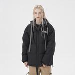 Пуховик унисекс NOME, черный (в комплекте шарф+ожерелье) - фото 5